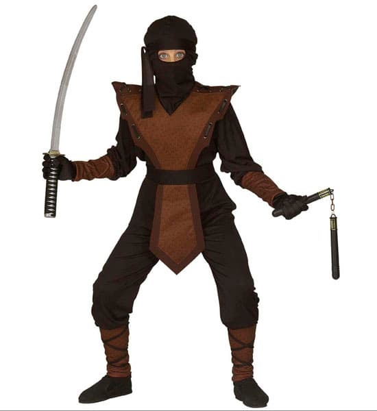 Barna ninja jelmez 158-as